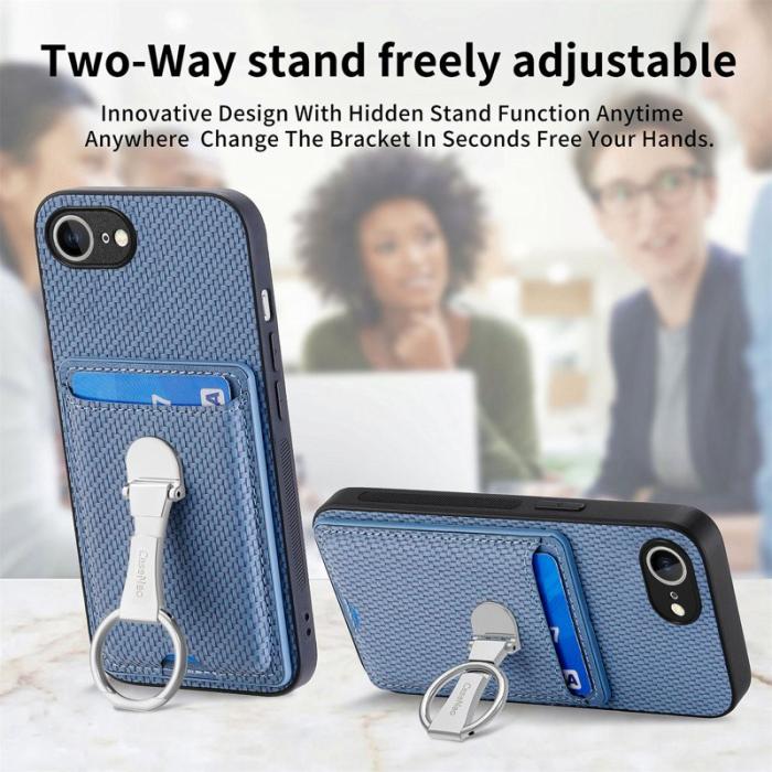 CASENEO - D.G Ming iPhone 16e Skal Äkta läder - Blå