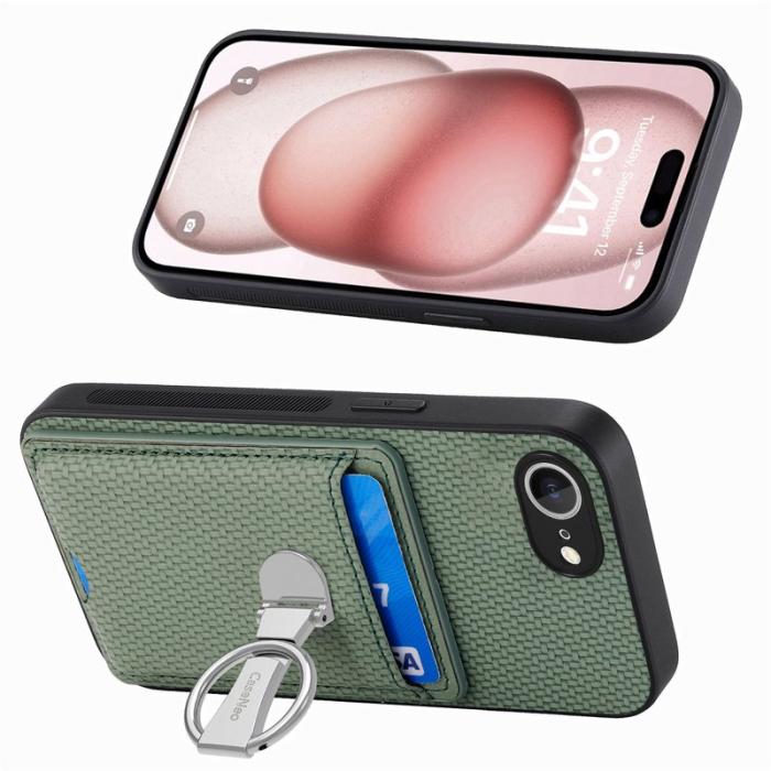 CASENEO - D.G Ming iPhone 16e Skal Äkta läder - Grön