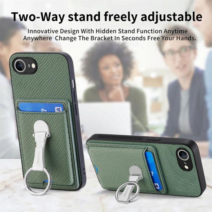 CASENEO - D.G Ming iPhone 16e Skal Äkta läder - Grön