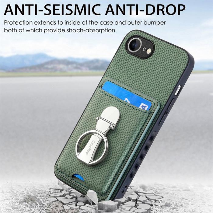 CASENEO - D.G Ming iPhone 16e Skal Äkta läder - Grön