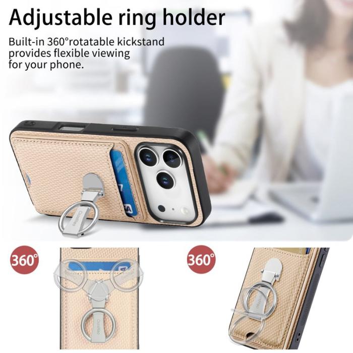 CASENEO - D.G Ming iPhone 17 Pro Skal Äkta läder - Beige