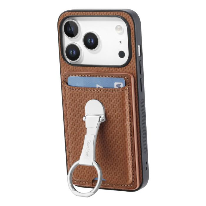 CASENEO - D.G Ming iPhone 17 Pro Skal Äkta läder - Brun