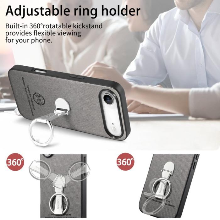 CASENEO - D.G Ming iPhone Air Fodral Fällbart Kickstand KonstLäder - Grå