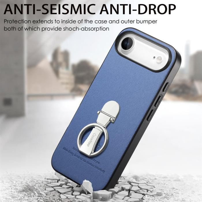 CASENEO - D.G Ming iPhone Air Fodral Fällbart Ställ Twill Konstläder - Blå