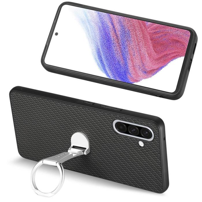 CASENEO - D.G Ming Samsung Galaxy A56 5G Fodral KonstLäder - Svart