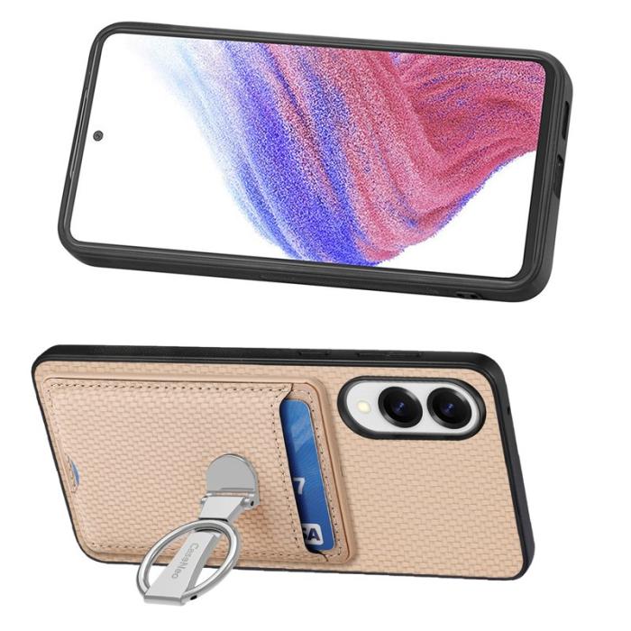 CASENEO - D.G Ming Samsung Galaxy S25 Edge Skal Äkta läder - Beige