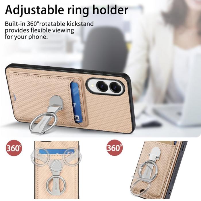 CASENEO - D.G Ming Samsung Galaxy S25 Edge Skal Äkta läder - Beige