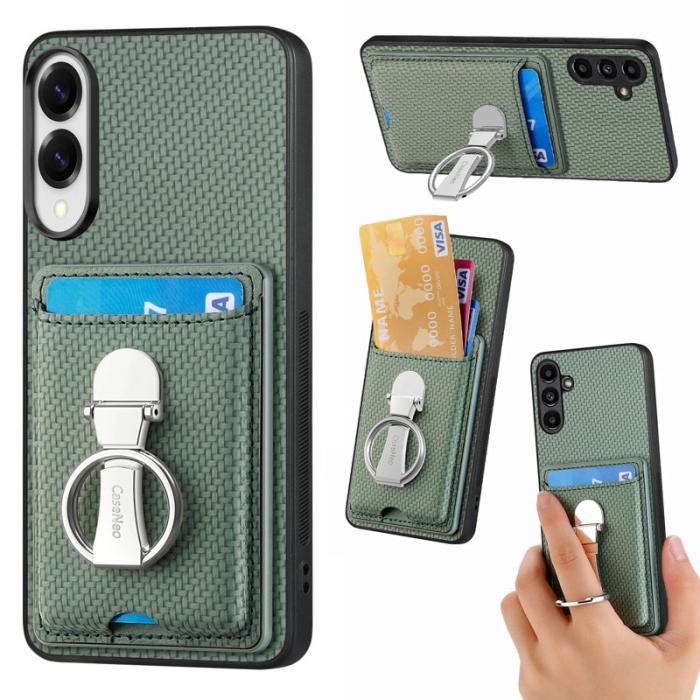 CASENEO - D.G Ming Samsung Galaxy S25 Edge Skal Äkta läder - Grön