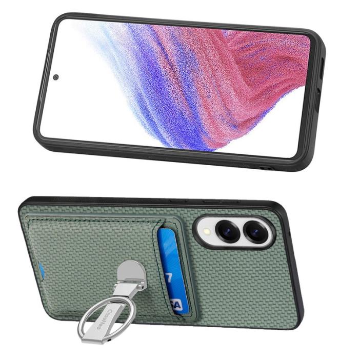 CASENEO - D.G Ming Samsung Galaxy S25 Edge Skal Äkta läder - Grön