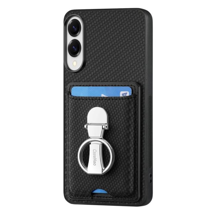 CASENEO - D.G Ming Samsung Galaxy S25 Edge Skal Äkta läder - Svart