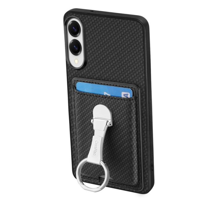 CASENEO - D.G Ming Samsung Galaxy S25 Edge Skal Äkta läder - Svart