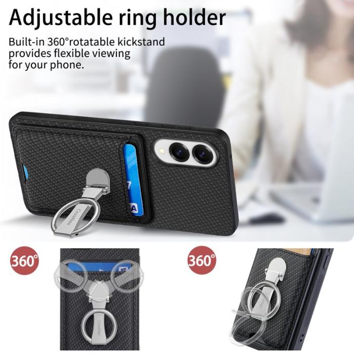 CASENEO - D.G Ming Samsung Galaxy S25 Edge Skal Äkta läder - Svart