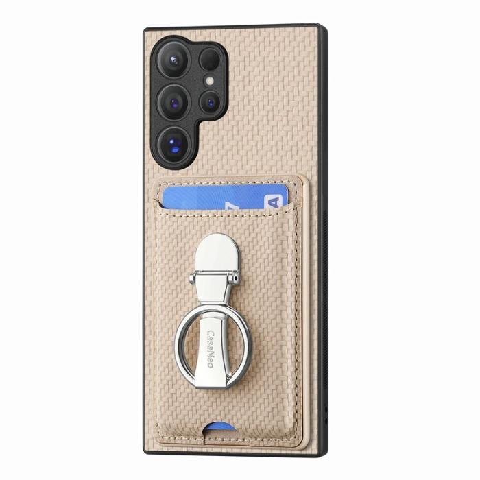CASENEO - D.G Ming Samsung Galaxy S25 Ultra Skal Äkta läder - Beige