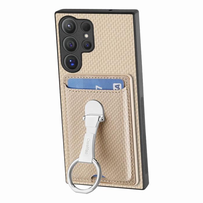CASENEO - D.G Ming Samsung Galaxy S25 Ultra Skal Äkta läder - Beige