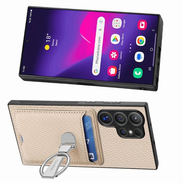 CASENEO - D.G Ming Samsung Galaxy S25 Ultra Skal Äkta läder - Beige