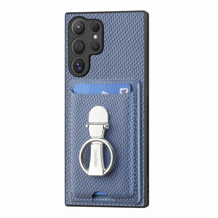 CASENEO - D.G Ming Samsung Galaxy S25 Ultra Skal Äkta läder - Blå