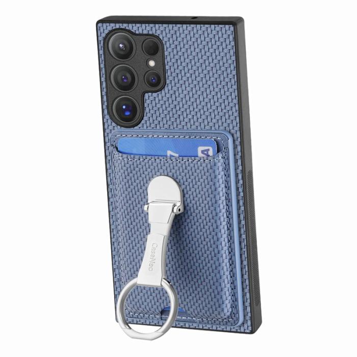 CASENEO - D.G Ming Samsung Galaxy S25 Ultra Skal Äkta läder - Blå