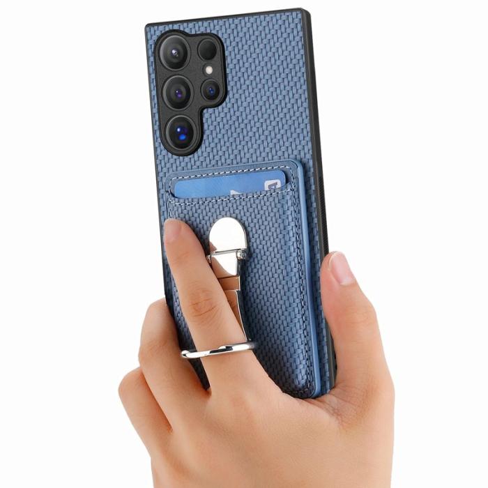 CASENEO - D.G Ming Samsung Galaxy S25 Ultra Skal Äkta läder - Blå