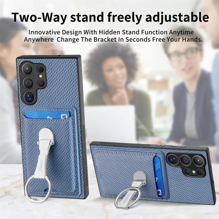 CASENEO - D.G Ming Samsung Galaxy S25 Ultra Skal Äkta läder - Blå