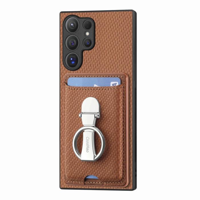 CASENEO - D.G Ming Samsung Galaxy S25 Ultra Skal Äkta läder - Brun