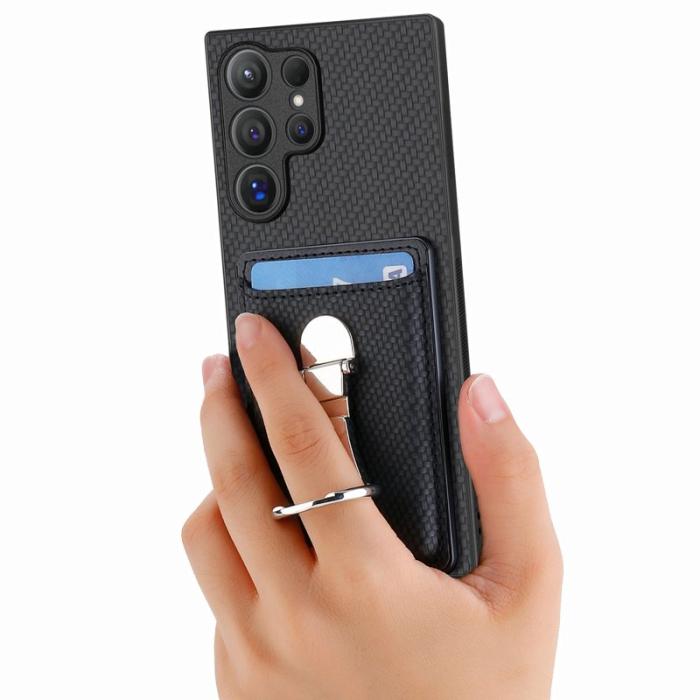 CASENEO - D.G Ming Samsung Galaxy S25 Ultra Skal Äkta läder - Svart