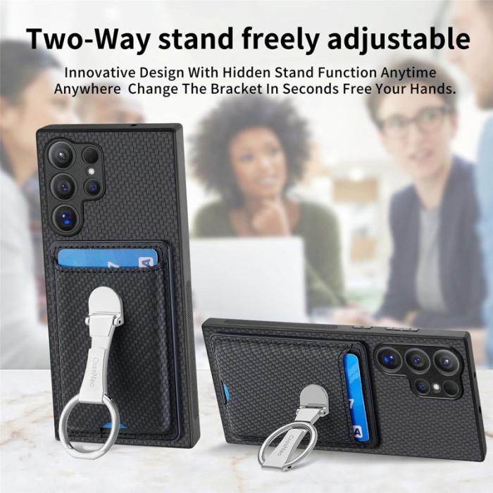 CASENEO - D.G Ming Samsung Galaxy S25 Ultra Skal Äkta läder - Svart