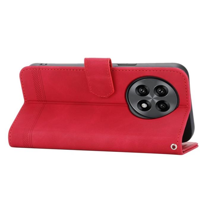 DIERFENG - DIERFENG DF-03 för OnePlus 13R 5G Fodral Äkta läder - Röd