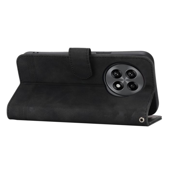 DIERFENG - DIERFENG DF-03 för OnePlus 13R 5G Fodral Äkta läder - Svart