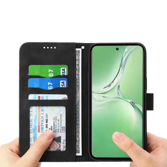 DIERFENG - DIERFENG DF-03 för OnePlus 13R 5G Fodral Äkta läder - Svart