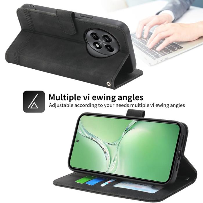 DIERFENG - DIERFENG DF-03 för OnePlus 13R 5G Fodral Äkta läder - Svart