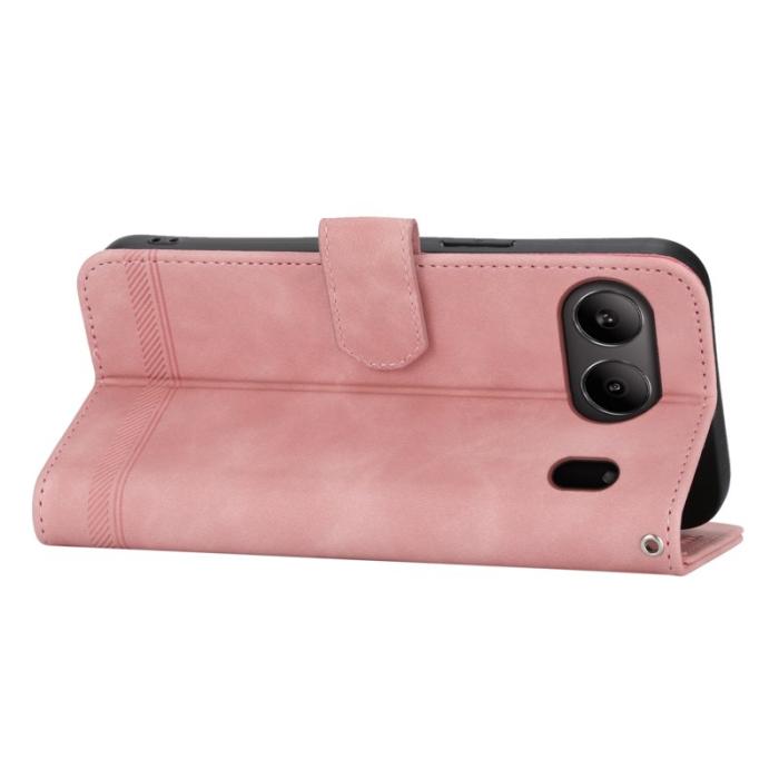 DIERFENG - DIERFENG DF-03 för OnePlus Nord 4 Fodral Äkta läder - Rosa