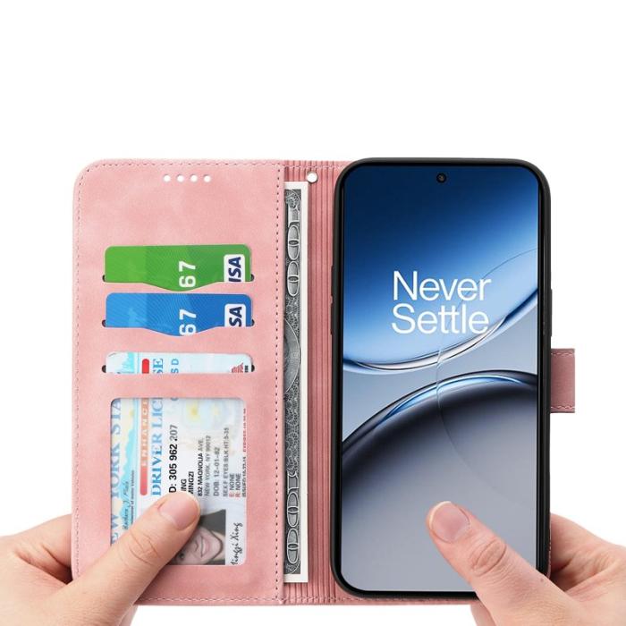 DIERFENG - DIERFENG DF-03 för OnePlus Nord 4 Fodral Äkta läder - Rosa