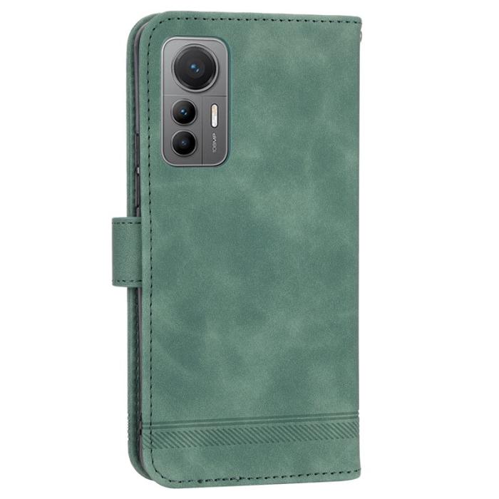 DIERFENG - DIERFENG DF-03 för Xiaomi 12 / 12X / 12S 5G PU läder fodral - Grön