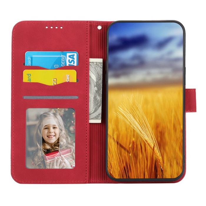 DIERFENG - DIERFENG DF-03 för Xiaomi 12/12X/12S 5G PU Läder Fodral - Röd