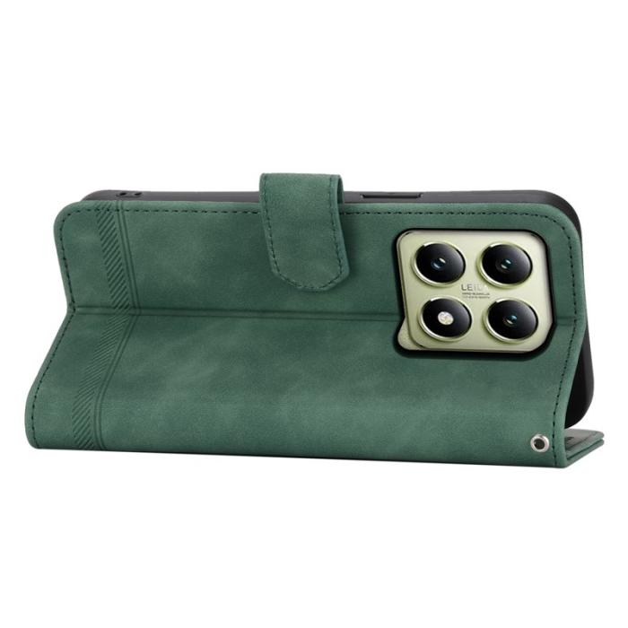 DIERFENG - DIERFENG DF-03 för Xiaomi 14T Fodral Äkta läder - Grön