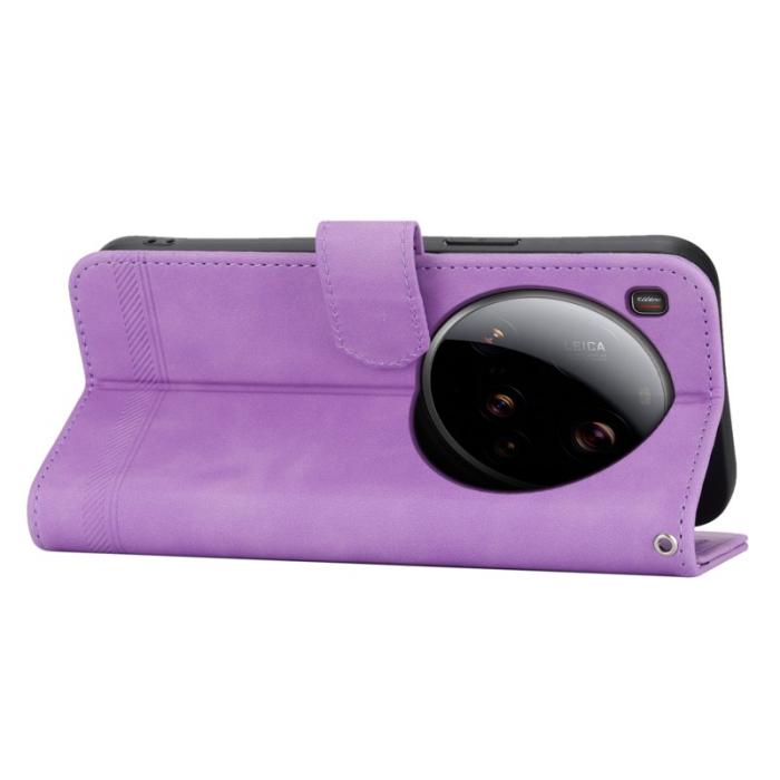 DIERFENG - DIERFENG DF-03 för Xiaomi 15 Ultra Fodral Äkta läder - Lila