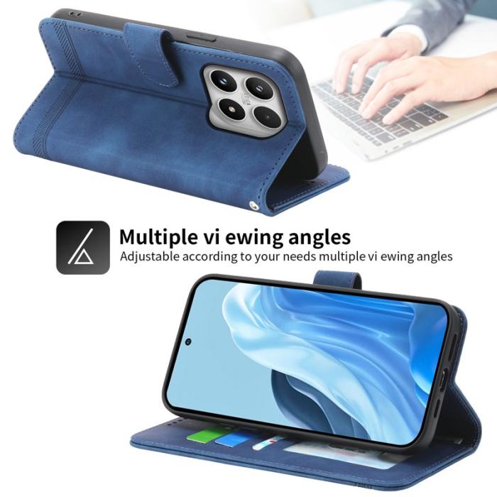 DIERFENG - DIERFENG DF-03 för Xiaomi 17 Fodral Äkta läder - Blå