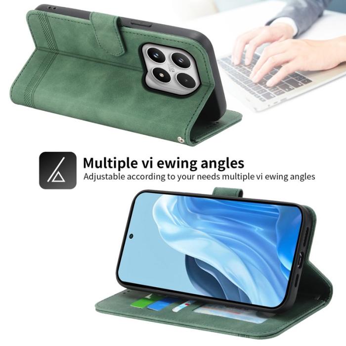 DIERFENG - DIERFENG DF-03 för Xiaomi 17 Fodral Äkta läder - Grön