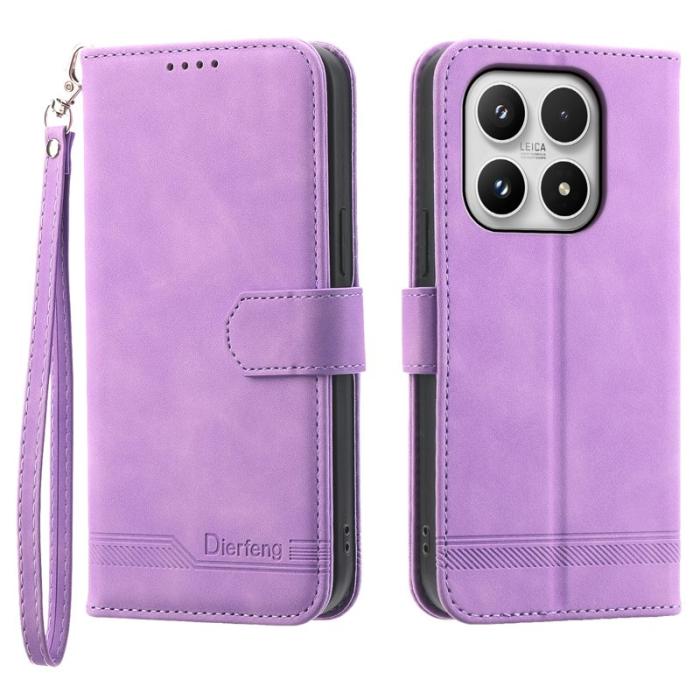 DIERFENG - DIERFENG DF-03 för Xiaomi 17 Fodral Äkta läder - Lila
