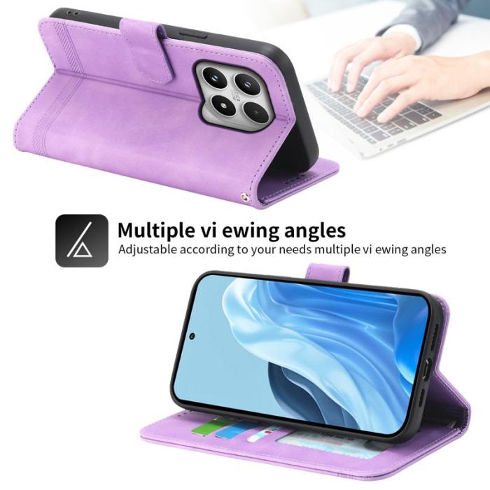 DIERFENG - DIERFENG DF-03 för Xiaomi 17 Fodral Äkta läder - Lila