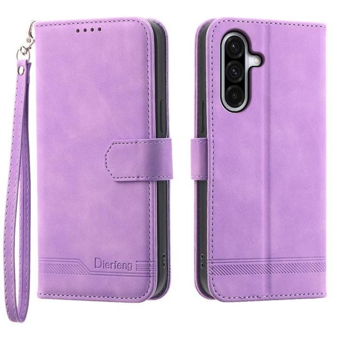 DIERFENG - DIERFENG DF-03 Fodral Äkta läder - Lila för Samsung Galaxy A17 5G