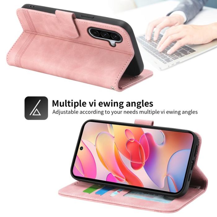 DIERFENG - DIERFENG DF-03 Fodral Äkta läder - Rosa för Samsung Galaxy A17 5G