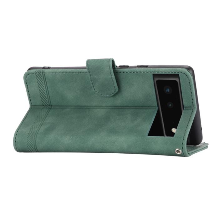 DIERFENG - DIERFENG DF-03 Fodral för Google Pixel 6 - Äkta läder - Grön