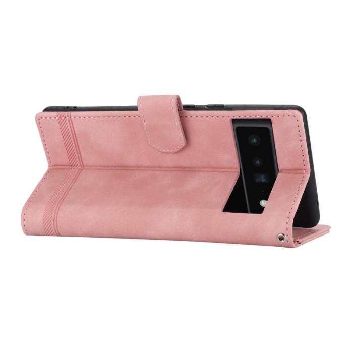 DIERFENG - DIERFENG DF-03 Fodral för Google Pixel 6 Pro 5G - Konstläder - Rosa