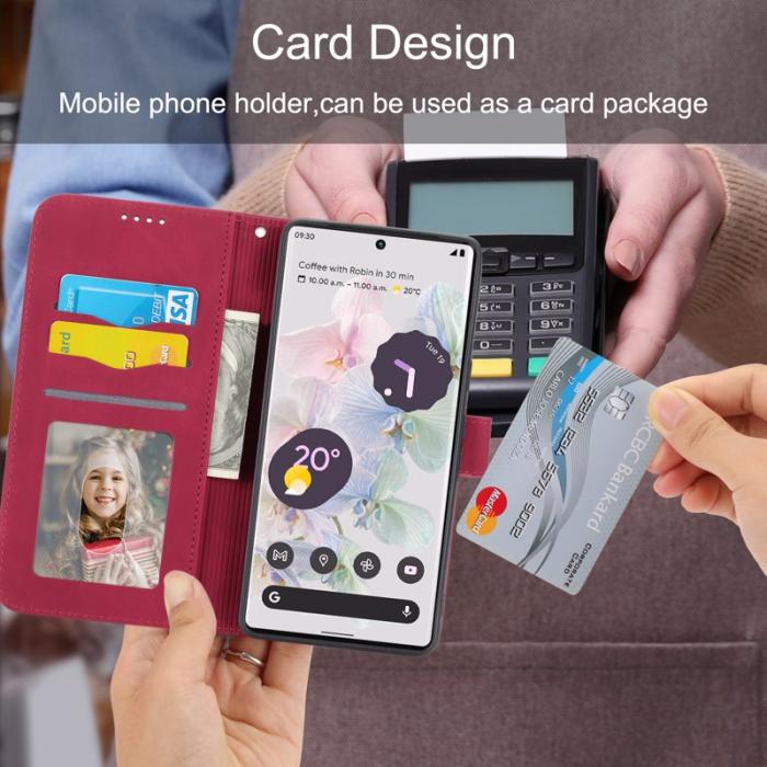 DIERFENG - DIERFENG DF-03 Fodral för Google Pixel 6 Pro 5G - Röd