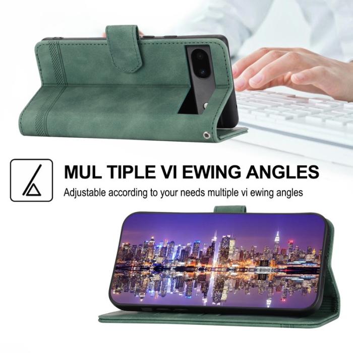 DIERFENG - DIERFENG DF-03 Fodral för Google Pixel 6a - PU Läder - Grön