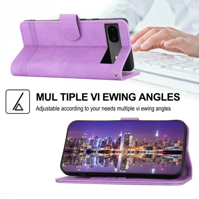 DIERFENG - DIERFENG DF-03 Fodral för Google Pixel 6a - PU läder - Lila