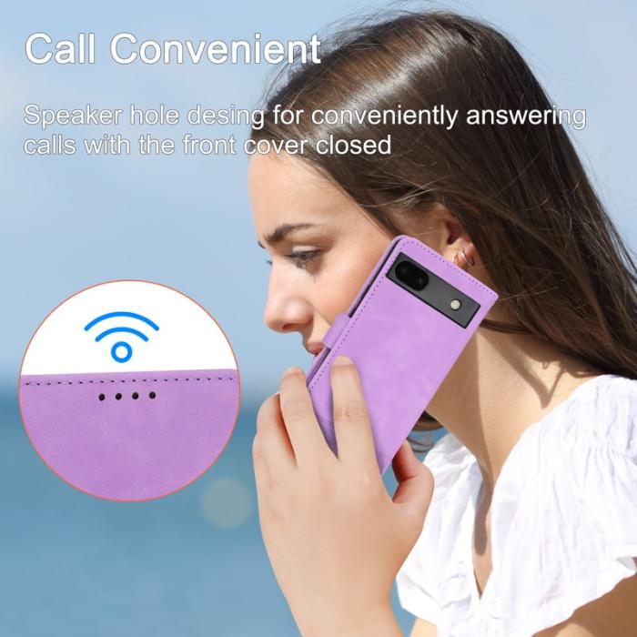 DIERFENG - DIERFENG DF-03 Fodral för Google Pixel 6a - PU läder - Lila