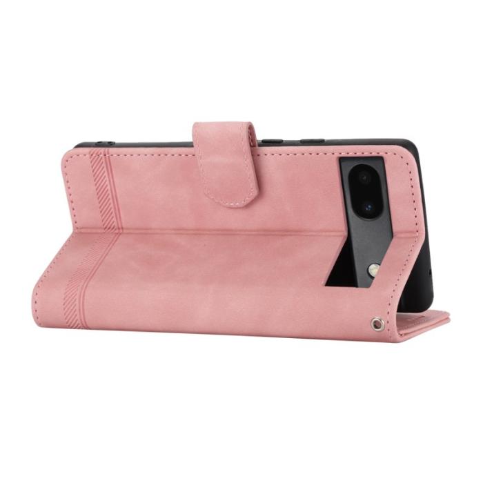 DIERFENG - DIERFENG DF-03 Fodral för Google Pixel 6a - PU läder - Rosa