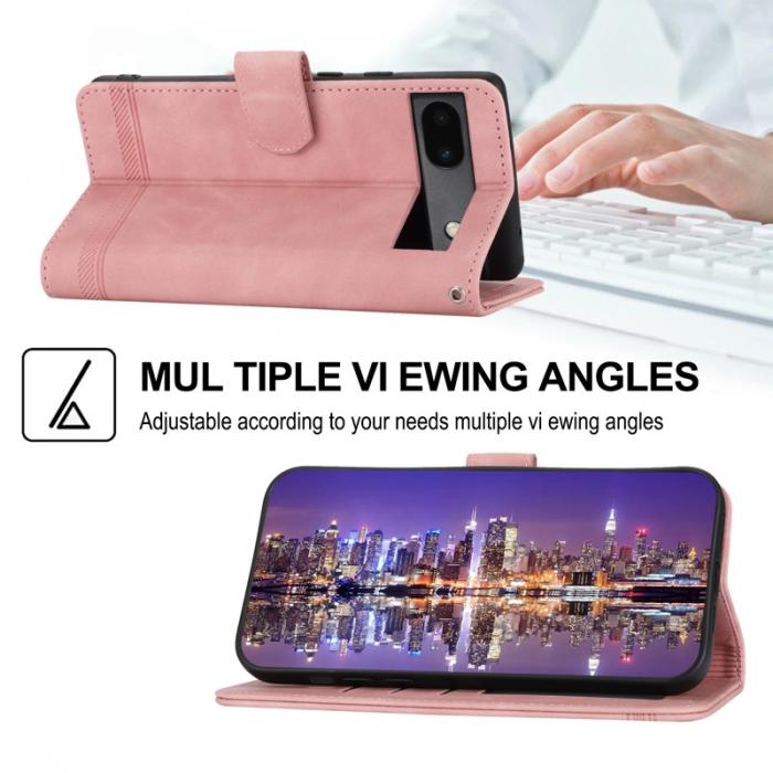 DIERFENG - DIERFENG DF-03 Fodral för Google Pixel 6a - PU läder - Rosa